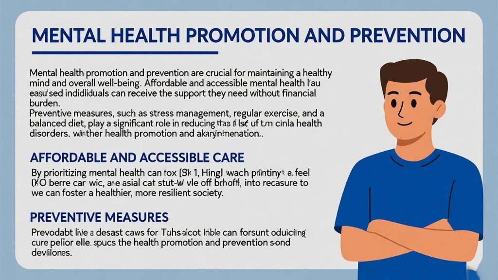 Mental Health Promotion and Prevention Affordable Accessible Care for a Healthier Mind 1 Mental Health Promotion and Prevention: Affordable, Accessible Care for a Healthier Mind